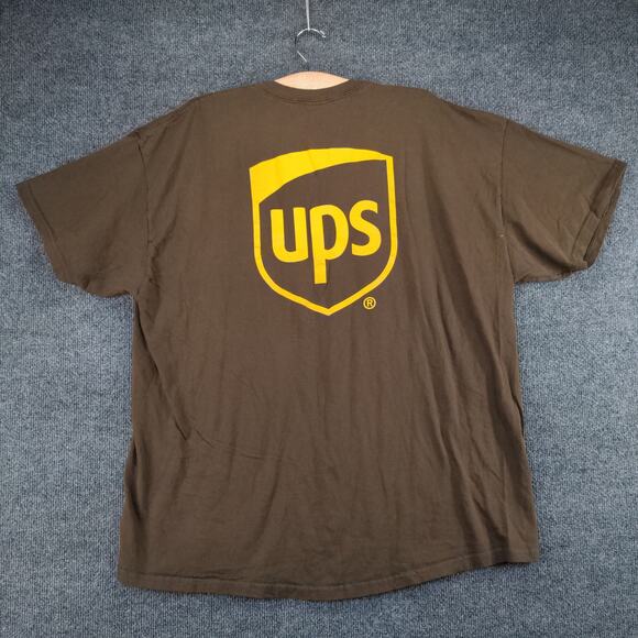 UPS Employee Uniform T Shirt Mens Size 2XL Brown United As One Big Logo - Picture 3 of 14
